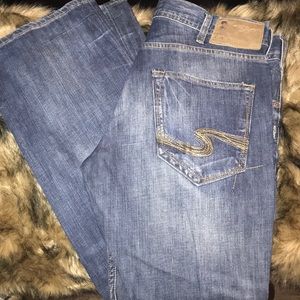 MENS SILVER JEANS